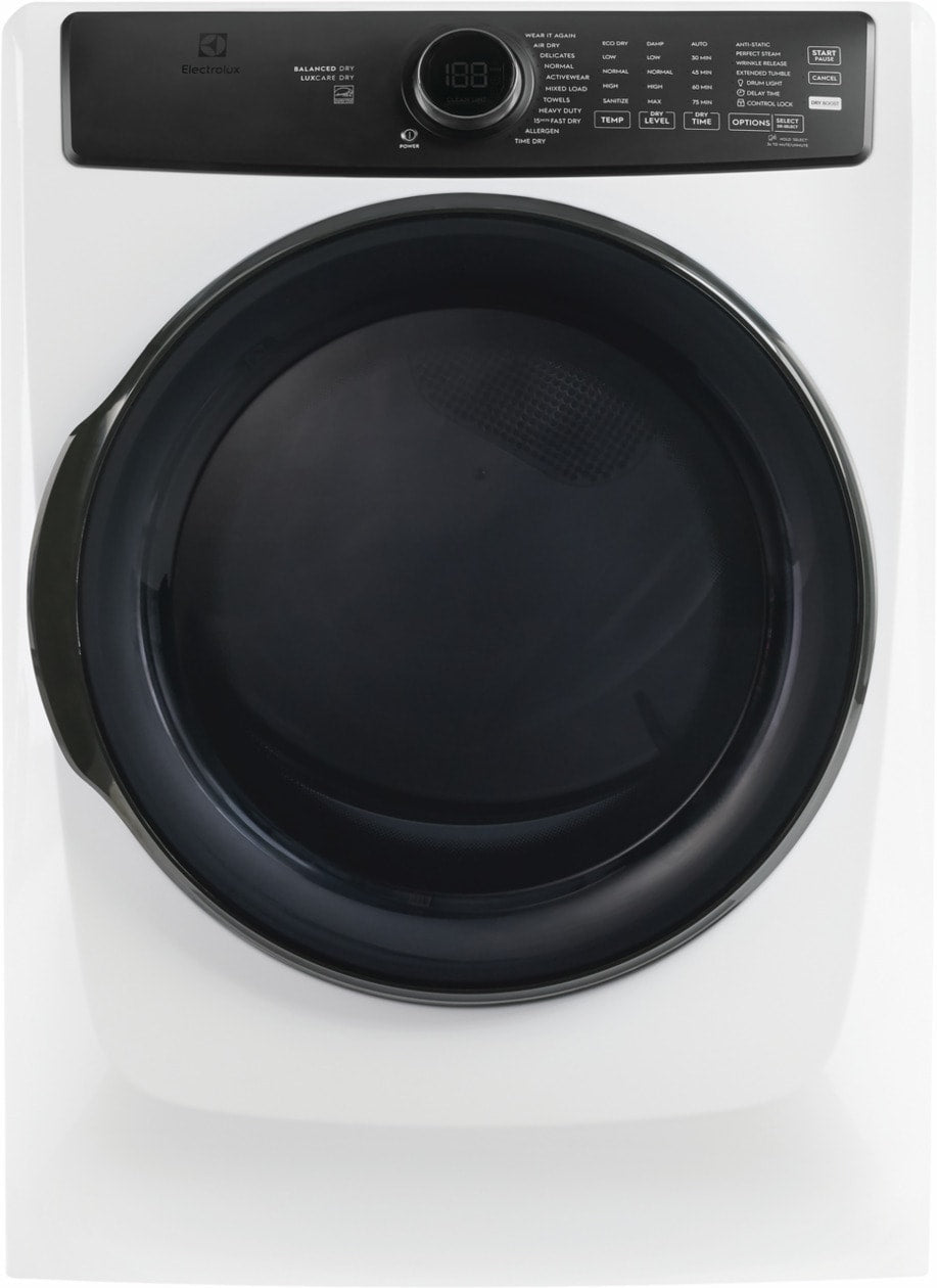 Electrolux Front Load Perfect Steam™ Electric Dryer with Balanced Dry™ and Instant Refresh – 8.0 Cu. Ft.