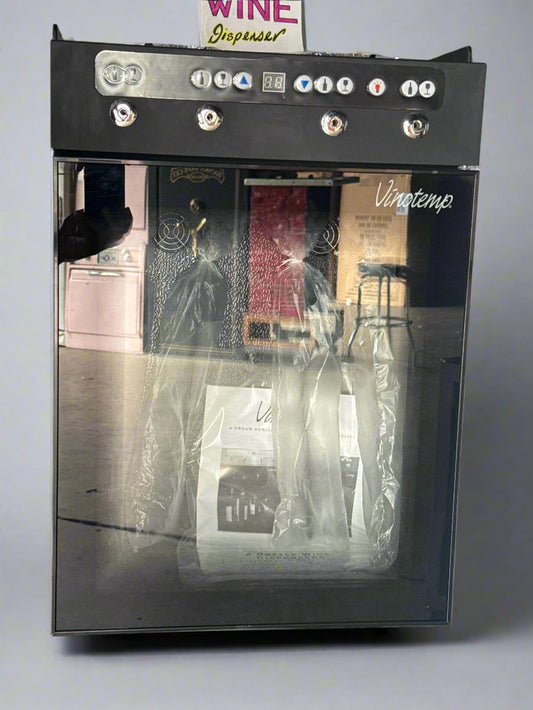 Vinotemp 4-Bottle Wine Dispenser – Black | Model VT-WINEDISP4 (Scratch & Dent)
