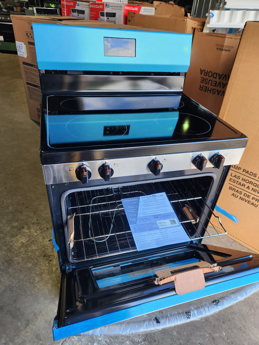 Frigidaire 30" Electric Range – Black Stainless Steel (Model FCRE3052BSG)