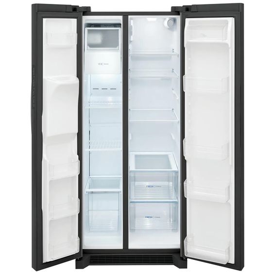 Frigidaire 22.3 Cu. Ft. Side-by-Side Refrigerator – 33" Width – Black – Ice & Water Dispenser – ENERGY STAR – New in Box