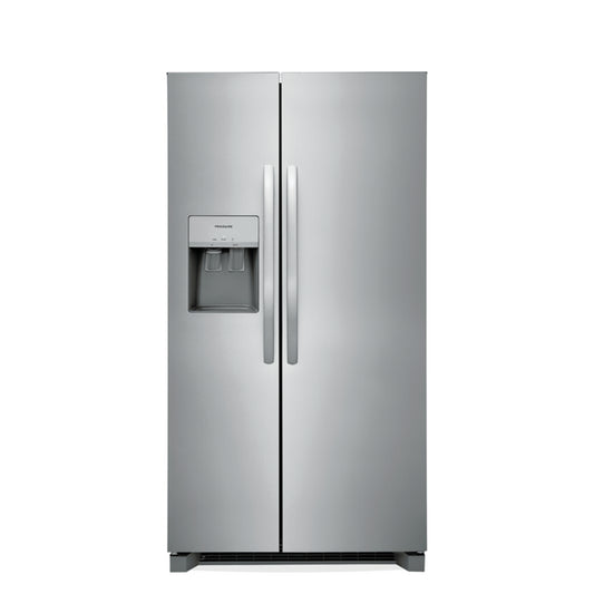 Frigidaire 22.3 Cu. Ft. Side-by-Side Refrigerator – 33" Wide – Stainless Steel – External Ice & Water Dispenser – ENERGY STAR – New in Box