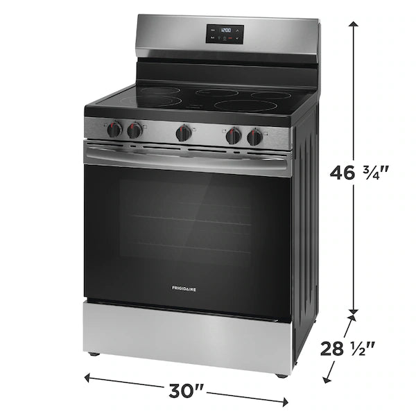 Frigidaire 30" Electric Range – 5.3 Cu. Ft. Oven – Smooth Top – Stainless Steel – New in Box