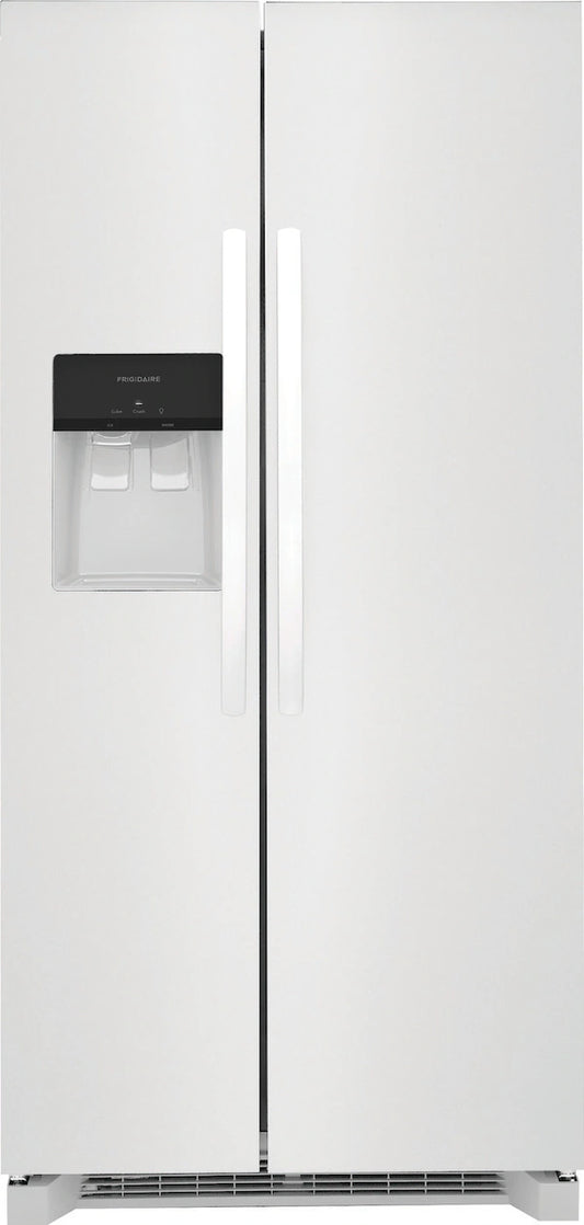 Frigidaire 22 Cu. Ft. Side-by-Side Refrigerator – White – External Ice & Water – ENERGY STAR – New in Box