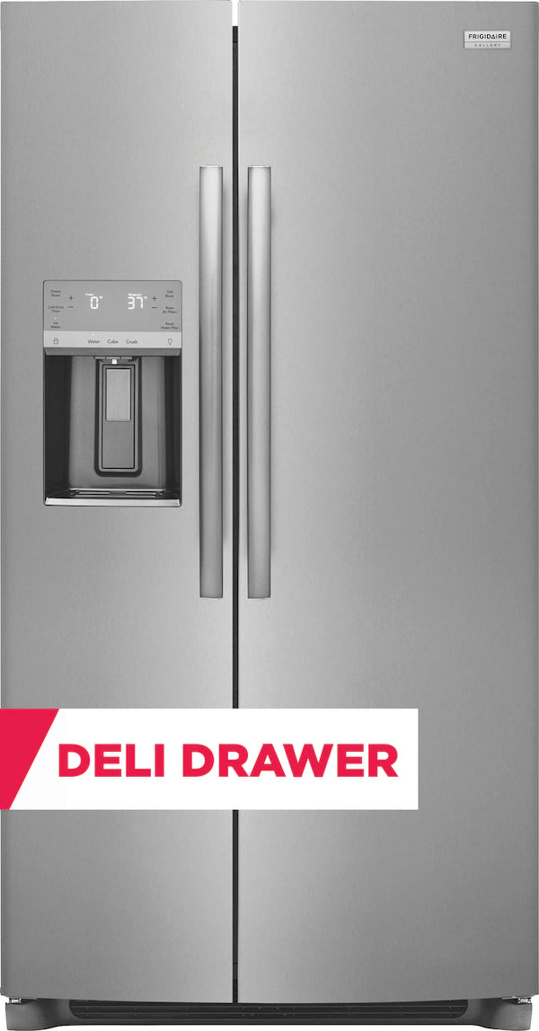 Frigidaire Gallery 25.6 Cu. Ft. Side-by-Side Refrigerator – Smudge-Proof Stainless Steel | Model GRSS2652AF