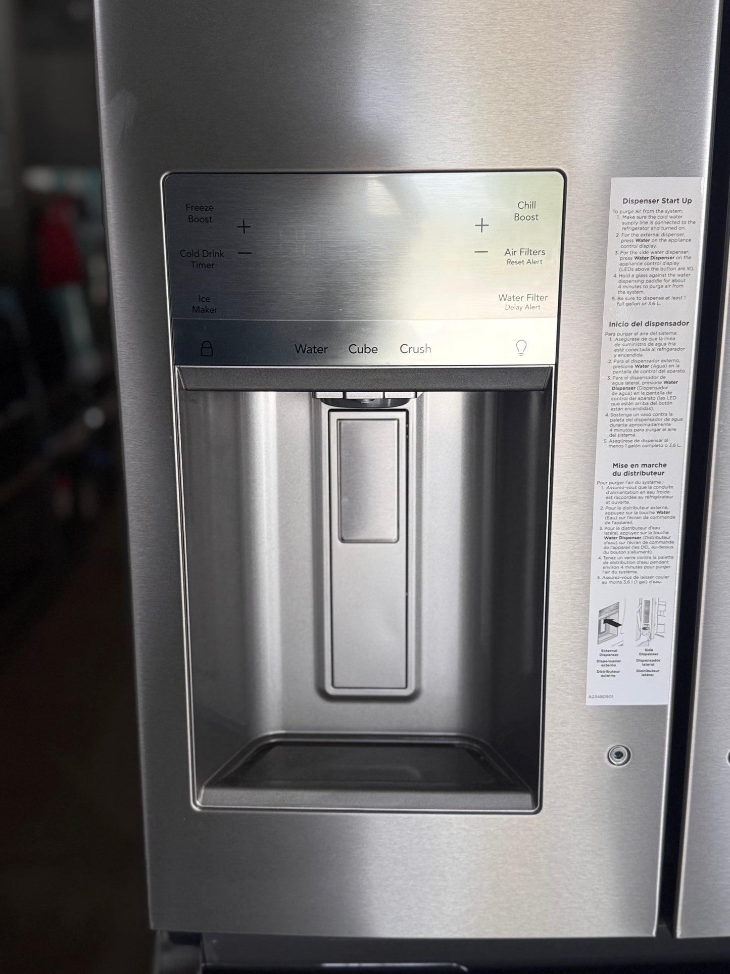 Frigidaire Gallery 21.5 Cu. Ft. Counter‑Depth 4‑Door French Door Scracth & Dent Refrigerator – Stainless Steel Model GRMC2273CF