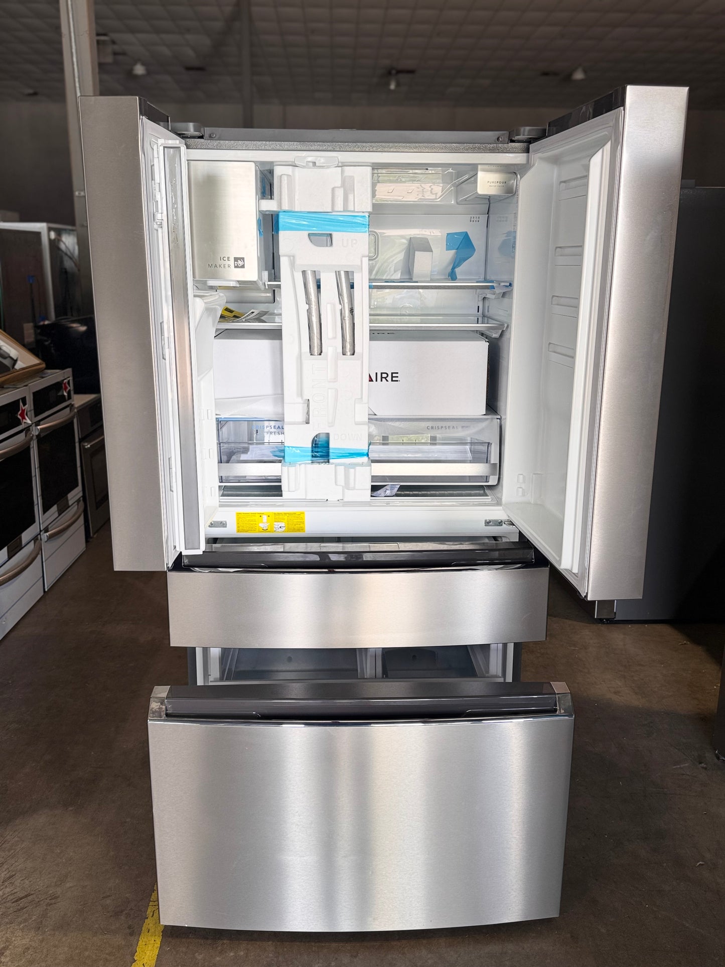Frigidaire Gallery 21.5 Cu. Ft. Counter‑Depth 4‑Door French Door Scracth & Dent Refrigerator – Stainless Steel Model GRMC2273CF
