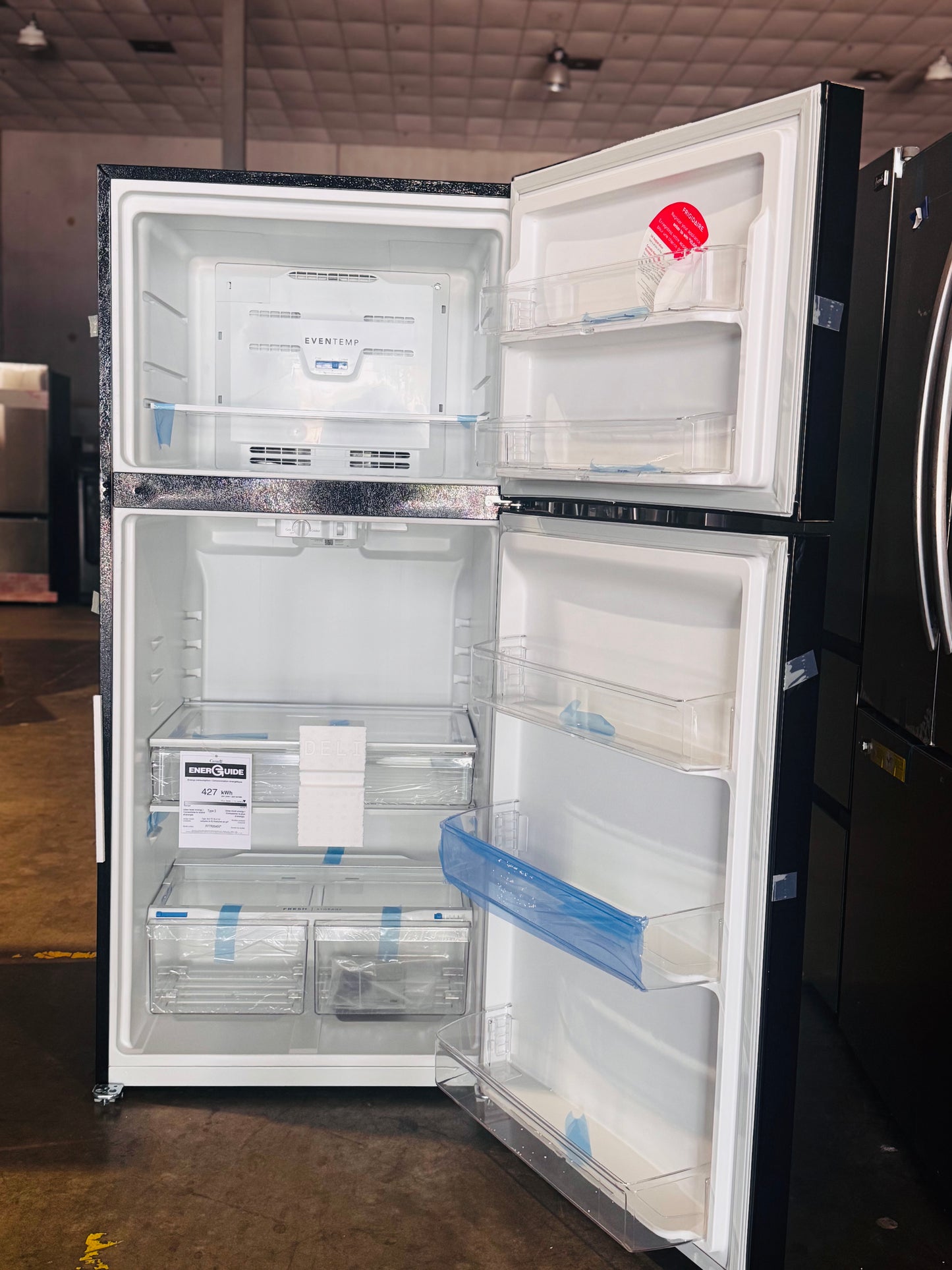 Frigidaire 20 Cu. Ft. Top‑Freezer Refrigerator – Black | Model FFTR2045VB (Scratch & Dent)