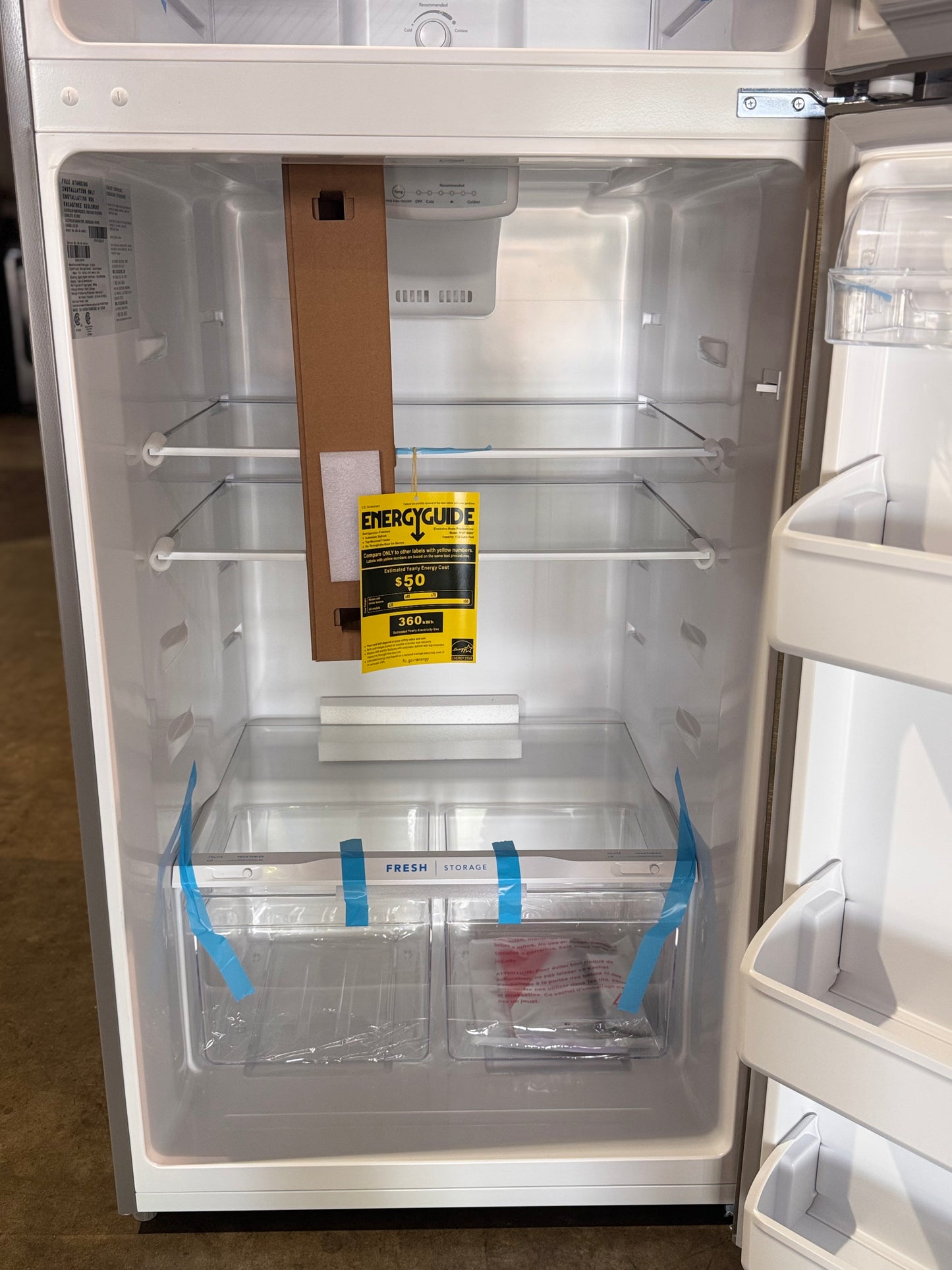 Frigidaire 17.6 Cu. Ft. Top‑Freezer Refrigerator – White | Model FFHT1822UW (Scratch & Dent)