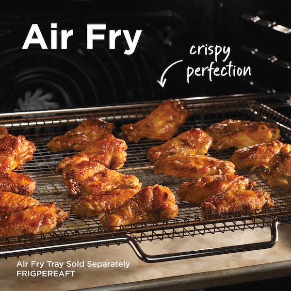 Frigidaire Gallery 30" Front Control Induction Range with Air Fry – Smudge-Proof Black Stainless Steel | Model GCFI3060BF